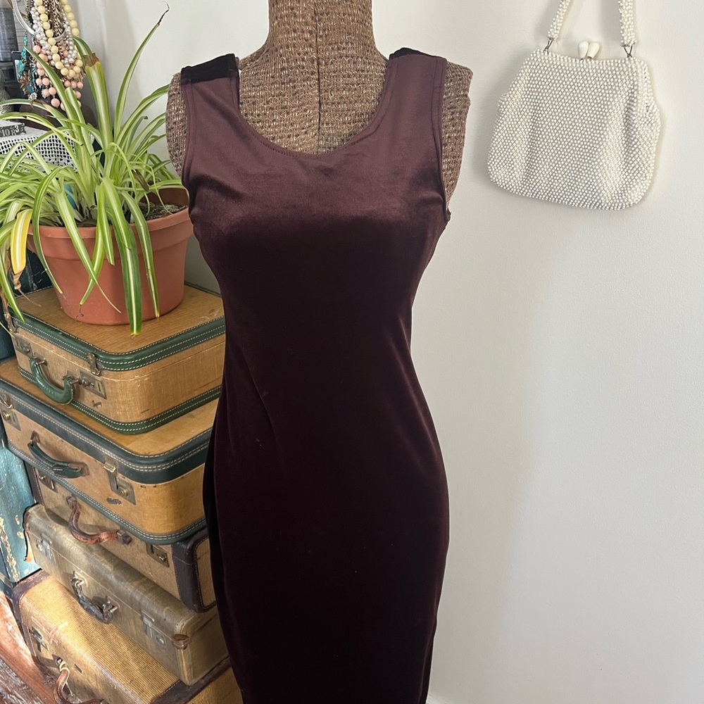 90’s Velvet Dream Bodycon Maxi Dress